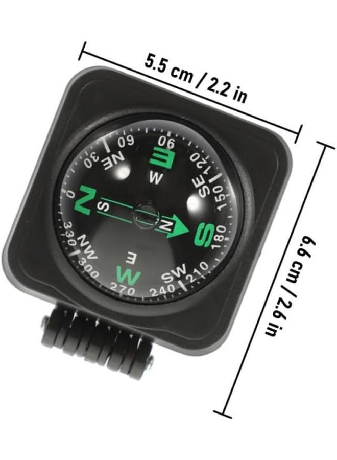 قطعتان من حامل كرة البوصلة القابلة للتعديل للسيارة لتوجيه الملاحة في لوحة القيادة لسيارات الدفع الرباعي والشاحنات والعربات المنزلية المتنقلة - Image 2